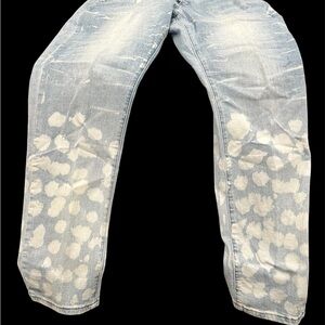Stylish Blue and White Mens Jeans